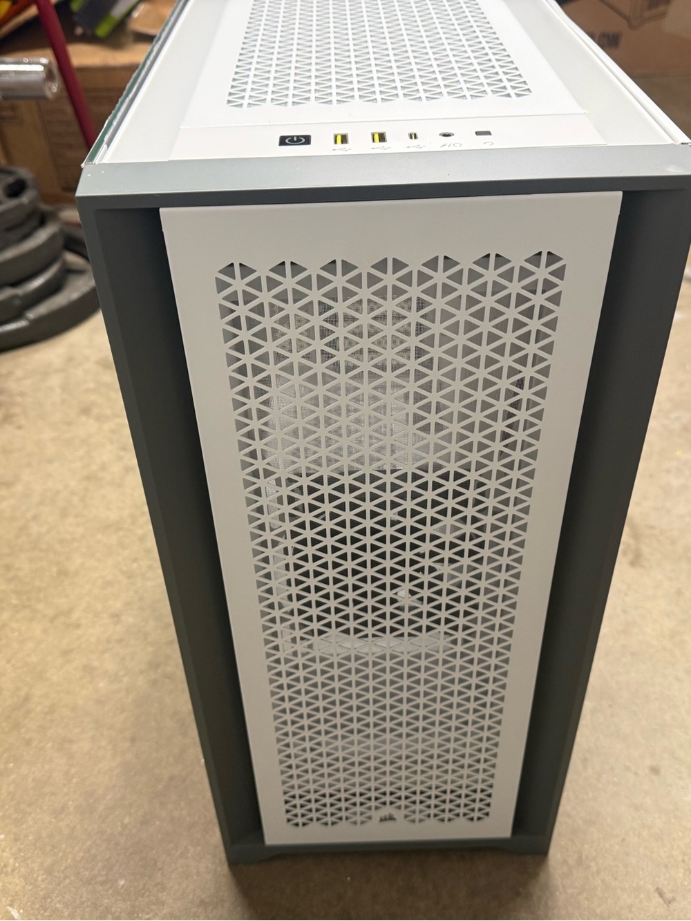 White and Gray Network Server Case - Compact Tower